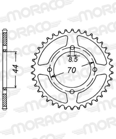 Couronne SuperProx Noir 22 dents