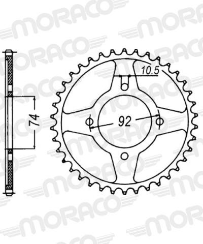 Couronne SuperProx Noir 39 dents