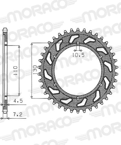Couronne SuperProx Noir 45 dents