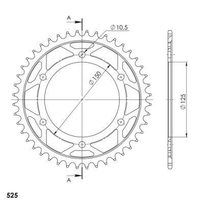 Couronne SuperProx RFE - 900 46 50 - 29065 46 188500 - 46 - 46 dents