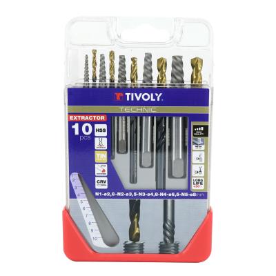 Demonte goujon Tivoly EXTRACTEUR CASSES COFFRET 10 PIECES