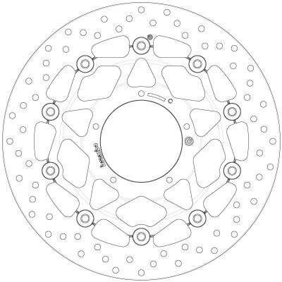 Disque de frein AV rond flottant Brembo Serie ORO 78B408B7