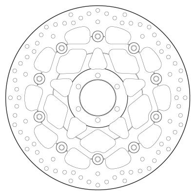 Disque de frein AV rond flottant Brembo Serie ORO 78B408B8