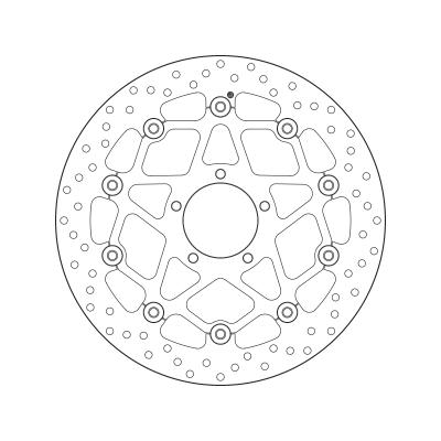 Disque de frein AV rond semi-flottant Brembo Serie ORO 78B408B3