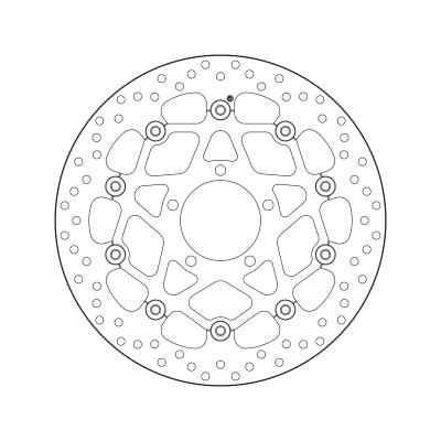 Disque de frein AV rond semi-flottant Brembo Serie ORO 78B408B5