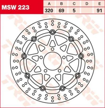 Disque de frein Rond Trw 17100939