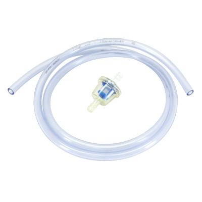 Durite d'essence P2R KIT 5x8 TRANSPARENT FILTRE CONIQUE D6 1M FABRICATION FRANCAISE