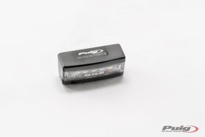 Eclairage de plaque Puig Support LED ALU Noire
