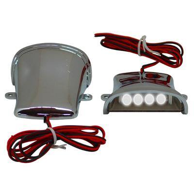 Eclairage de plaque Replay DECO SOUS TABLIER CHROME LEDS BLANCHES L 58mm - H 27mm 60mm LA PAIRE