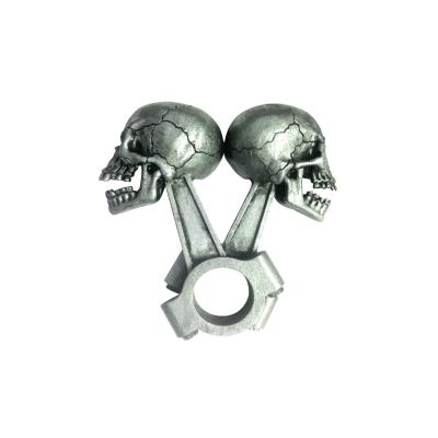 Embl&egrave;me Lethal Threat 3D SKULL PISTON ARGENT