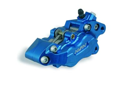 Etrier de frein 6 pistons avant gauche Bleu anodis&eacute; Nissin SC440L10