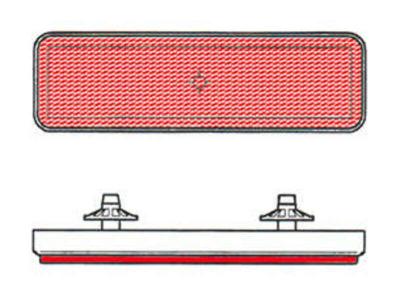 Feux Bihr Catadioptre rectangulaire rouge