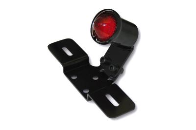 Feux arrière Shin Yo LED Old School TYP3, noir, verre rouge, avec support de plaque d?immatriculation