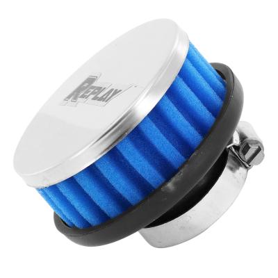 Filtre &agrave; air Replay R BOX FD CHROME - BLEU FIXATION DROITE DIAM 35 - 28