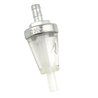 Filtre &agrave; essence OMG CONIQUE ACIER DIAM 6 mm TRANSPARENT - ARGENT