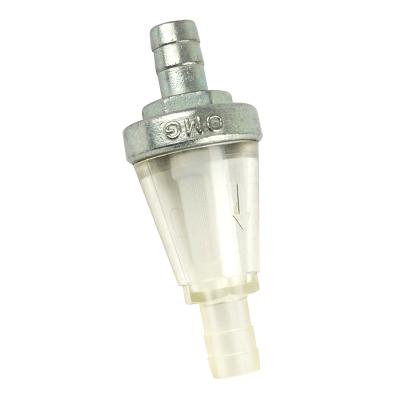 Filtre &agrave; essence OMG CONIQUE ACIER DIAM 8 mm TRANSPARENT - ARGENT