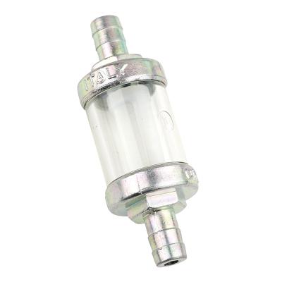 Filtre &agrave; essence OMG CYLINDRIQUE ACIER DIAM 8 mm TRANSPARENT - ARGENT