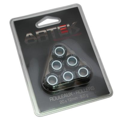 Galets de variateur Artek ROULEAU MAXISCOOTER K1 20x12 9,0g x6