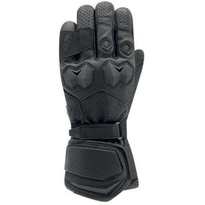 Gants &eacute;t&eacute; Cuir Racer Long Blocks