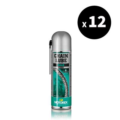 Graisse chaine Motorex Chainlube Road Strong - spray 500ml x12