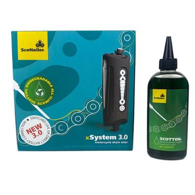 Graisse chaine Scottoiler de électronique xSystem 3.0 + tout climat vert biodégradable 250ml