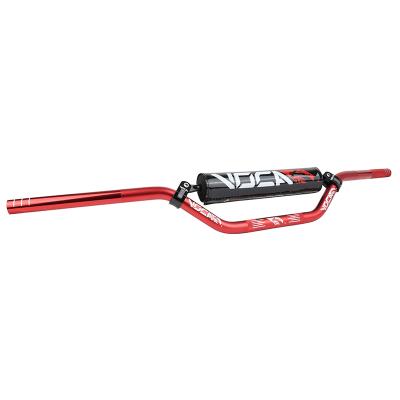Guidon Voca Racing 50 A BOITE CROSS ALU T6 DIAM 22,2mm L805mm H94mm ROUGE MOUSSE