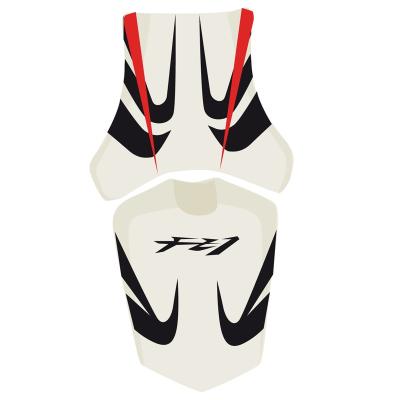 Housse de selle Bagster Blanc/Noir/Rouge/Lettres Noires