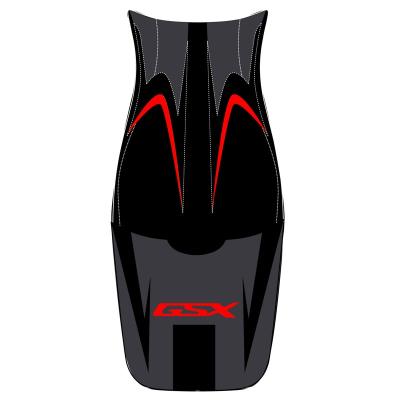 Housse de selle Bagster Noir/Noir Mat/Lettres Rouges
