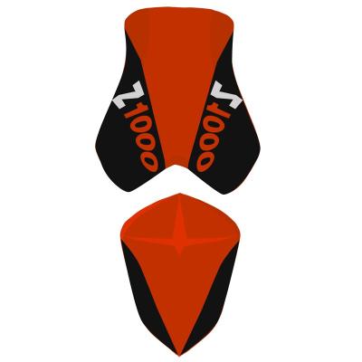 Housse de selle Bagster Orange/Noir/Lettres Oranges et Blanches