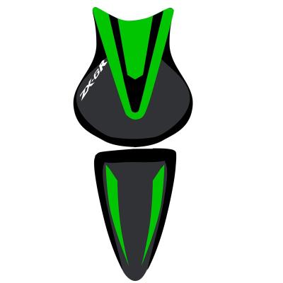 Housse de selle Bagster Vert/Noir Mat/Lettres Blanches