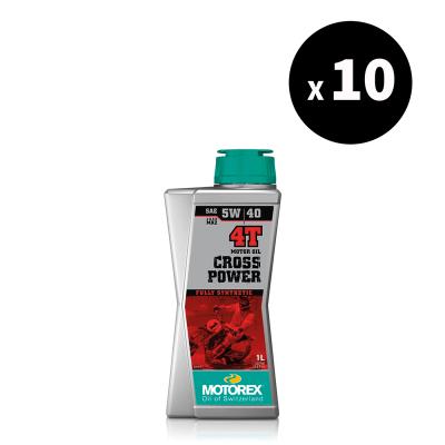 Huile moteur Motorex Cross Power - 5W40 10x1L