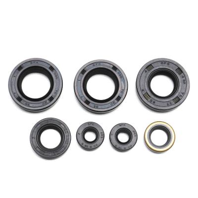 Joint spy bas moteur P2R JOINT SPI MOTEUR 50 A BOITE ADAPTABLE DERBI 50 SENDA 2006+, GPR-GILERA 50 SMT, RCR 2006+ (MOTEUR PIAGGIO EURO 3) (7 PIECES) -P2R
