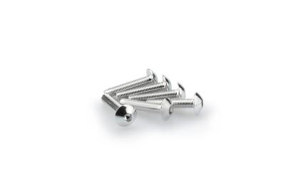 Kit Visserie Car&eacute;nage Puig En Aluminium Anodis&eacute; Argent Blister 6 vis bomb&eacute; M5x25mm