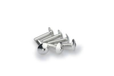 Kit Visserie Car&eacute;nage Puig En Aluminium Anodis&eacute; Argent Blister 6 vis bomb&eacute; M6x25mm