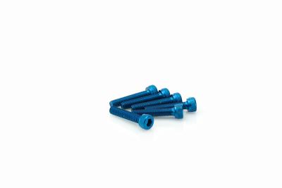 Kit Visserie Car&eacute;nage Puig En Aluminium Anodis&eacute; Bleu Blister 6 vis allen M5x25mm