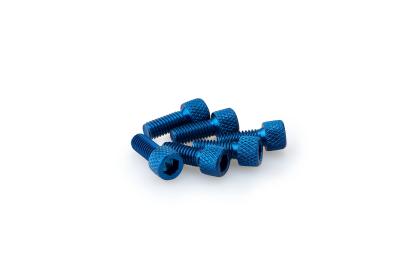 Kit Visserie Car&eacute;nage Puig En Aluminium Anodis&eacute; Bleu Blister 6 vis allen M6x15mm
