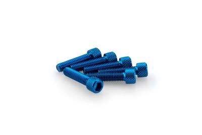 Kit Visserie Car&eacute;nage Puig En Aluminium Anodis&eacute; Bleu Blister 6 vis allen M6x25mm