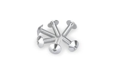 Kit Visserie Car&eacute;nage Puig En Aluminium Anodis&eacute; Bulles Argent 6 Vis M5x15 T&ecirc;te diam&egrave;tre 11,8mm