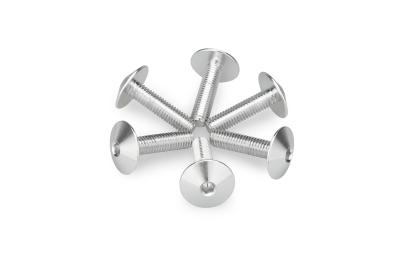 Kit Visserie Car&eacute;nage Puig En Aluminium Anodis&eacute; Bulles Argent 6 Vis M5x15 T&ecirc;te diam&egrave;tre 13,9mm