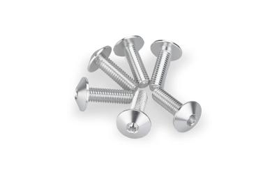 Kit Visserie Car&eacute;nage Puig En Aluminium Anodis&eacute; Bulles Argent 6 Vis M6x20 T&ecirc;te diam&egrave;tre 13,9mm