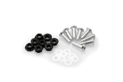 Kit Visserie Car&eacute;nage Puig En Aluminium Anodis&eacute; Bulles Argent BLISTER 6 VIS M5 ECROUS