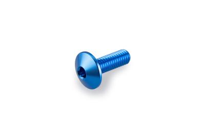 Kit Visserie Car&eacute;nage Puig En Aluminium Anodis&eacute; Bulles Bleu 6 Vis M5x15 T&ecirc;te diam&egrave;tre 11,8mm