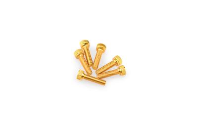 Kit Visserie Car&eacute;nage Puig En Aluminium Anodis&eacute; Jaune Blister 6 vis allen M5x20mm