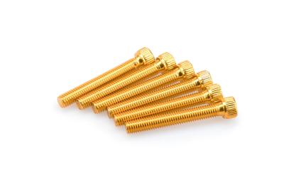 Kit Visserie Car&eacute;nage Puig En Aluminium Anodis&eacute; Jaune Blister 6 vis allen M8x55mm