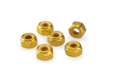 Kit Visserie Car&eacute;nage Puig En Aluminium Anodis&eacute; Jaune Blister 6 &eacute;crou M6