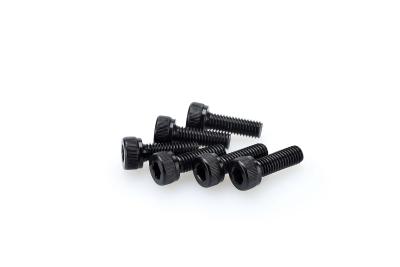 Kit Visserie Car&eacute;nage Puig En Aluminium Anodis&eacute; Noire Blister 6 vis allen M5x15mm