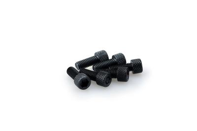 Kit Visserie Car&eacute;nage Puig En Aluminium Anodis&eacute; Noire Blister 6 vis allen M6x15mm
