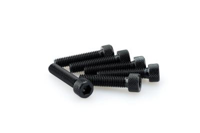 Kit Visserie Car&eacute;nage Puig En Aluminium Anodis&eacute; Noire Blister 6 vis allen M8x35mm