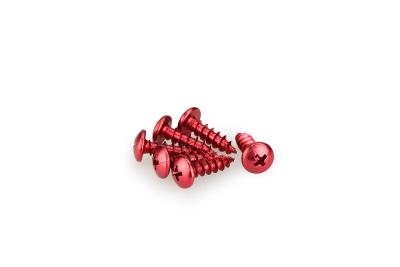 Kit Visserie Car&eacute;nage Puig En Aluminium Anodis&eacute; Rouge Blister 6 vis bomb&eacute; M6x20mm