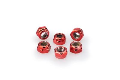 Kit Visserie Car&eacute;nage Puig En Aluminium Anodis&eacute; Rouge Blister 6 &eacute;crou M5